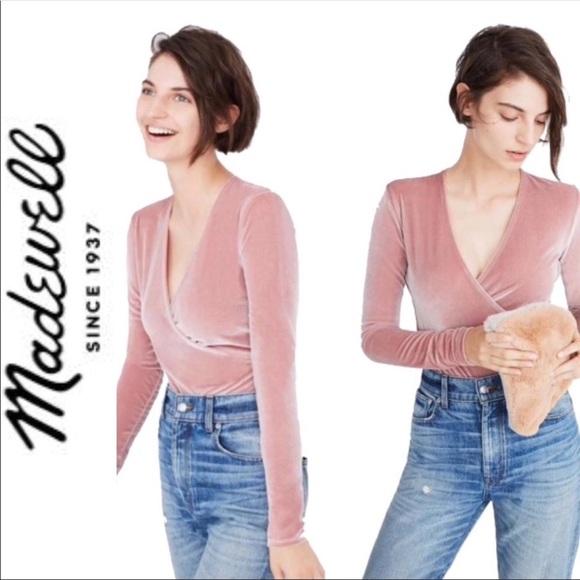madewell velvet bodysuit